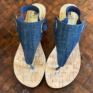 White Mountain wedge sandal